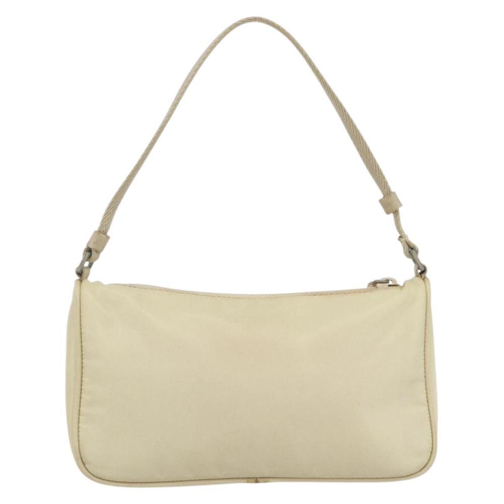 PRADA Accessory Pouch Nylon Ivory Silver Auth 160936 - Picture 2 of 16